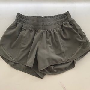 Lulu lemon hotty hot shorts- forest green